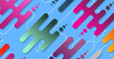 Soyut minimum geometrik şekil arkaplanı ve gradyanı. Dinamik şekiller bileşimi