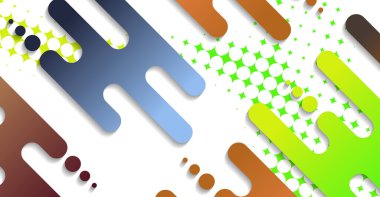 Soyut minimum geometrik şekil arkaplanı ve gradyanı. Dinamik şekiller bileşimi