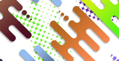 Soyut minimum geometrik şekil arkaplanı ve gradyanı. Dinamik şekiller bileşimi