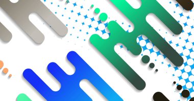 Soyut minimum geometrik şekil arkaplanı ve gradyanı. Dinamik şekiller bileşimi