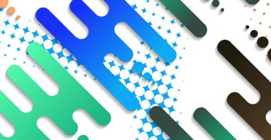 Soyut minimum geometrik şekil arkaplanı ve gradyanı. Dinamik şekiller bileşimi