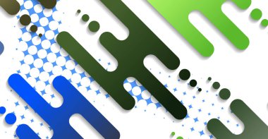 Soyut minimum geometrik şekil arkaplanı ve gradyanı. Dinamik şekiller bileşimi