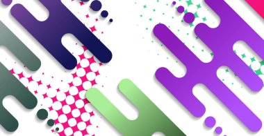 Soyut minimum geometrik şekil arkaplanı ve gradyanı. Dinamik şekiller bileşimi