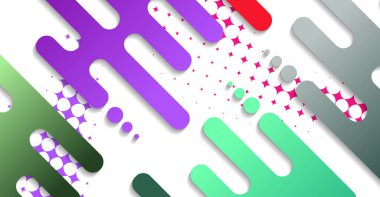 Soyut minimum geometrik şekil arkaplanı ve gradyanı. Dinamik şekiller bileşimi