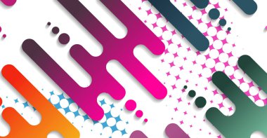 Soyut minimum geometrik şekil arkaplanı ve gradyanı. Dinamik şekiller bileşimi