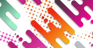 Soyut minimum geometrik şekil arkaplanı ve gradyanı. Dinamik şekiller bileşimi