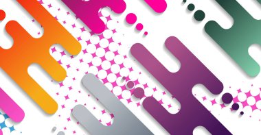 Soyut minimum geometrik şekil arkaplanı ve gradyanı. Dinamik şekiller bileşimi