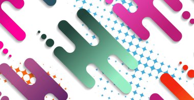 Soyut minimum geometrik şekil arkaplanı ve gradyanı. Dinamik şekiller bileşimi