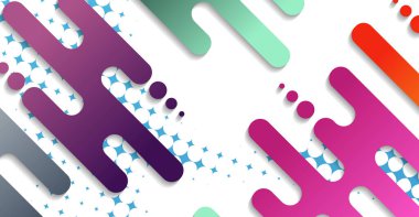 Soyut minimum geometrik şekil arkaplanı ve gradyanı. Dinamik şekiller bileşimi