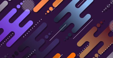 Soyut minimum geometrik şekil arkaplanı ve gradyanı. Dinamik şekiller bileşimi