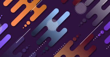 Soyut minimum geometrik şekil arkaplanı ve gradyanı. Dinamik şekiller bileşimi