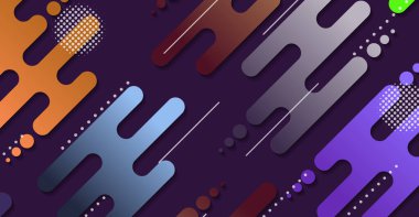 Soyut minimum geometrik şekil arkaplanı ve gradyanı. Dinamik şekiller bileşimi