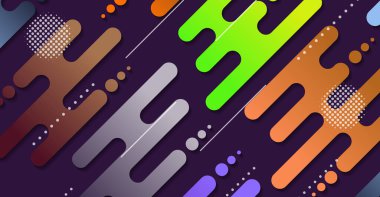 Soyut minimum geometrik şekil arkaplanı ve gradyanı. Dinamik şekiller bileşimi