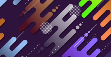 Soyut minimum geometrik şekil arkaplanı ve gradyanı. Dinamik şekiller bileşimi