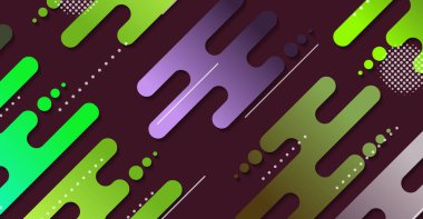 Soyut minimum geometrik şekil arkaplanı ve gradyanı. Dinamik şekiller bileşimi