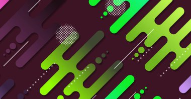 Soyut minimum geometrik şekil arkaplanı ve gradyanı. Dinamik şekiller bileşimi