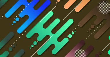 Soyut minimum geometrik şekil arkaplanı ve gradyanı. Dinamik şekiller bileşimi