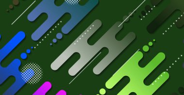 Soyut minimum geometrik şekil arkaplanı ve gradyanı. Dinamik şekiller bileşimi