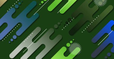 Soyut minimum geometrik şekil arkaplanı ve gradyanı. Dinamik şekiller bileşimi