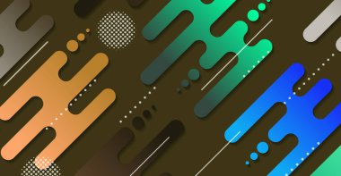 Soyut minimum geometrik şekil arkaplanı ve gradyanı. Dinamik şekiller bileşimi