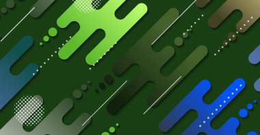 Soyut minimum geometrik şekil arkaplanı ve gradyanı. Dinamik şekiller bileşimi