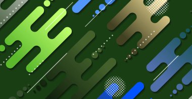 Soyut minimum geometrik şekil arkaplanı ve gradyanı. Dinamik şekiller bileşimi