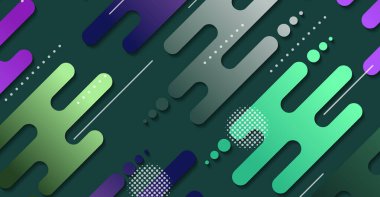 Soyut minimum geometrik şekil arkaplanı ve gradyanı. Dinamik şekiller bileşimi