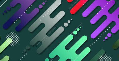 Soyut minimum geometrik şekil arkaplanı ve gradyanı. Dinamik şekiller bileşimi