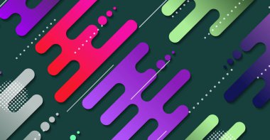 Soyut minimum geometrik şekil arkaplanı ve gradyanı. Dinamik şekiller bileşimi