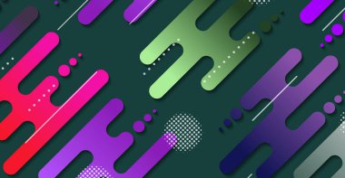 Soyut minimum geometrik şekil arkaplanı ve gradyanı. Dinamik şekiller bileşimi