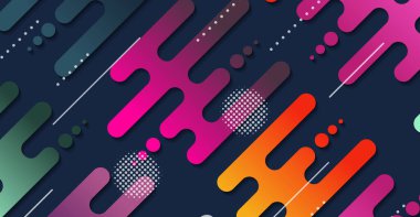 Soyut minimum geometrik şekil arkaplanı ve gradyanı. Dinamik şekiller bileşimi