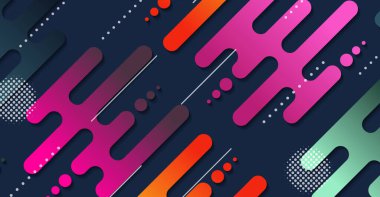 Soyut minimum geometrik şekil arkaplanı ve gradyanı. Dinamik şekiller bileşimi