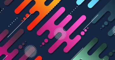 Soyut minimum geometrik şekil arkaplanı ve gradyanı. Dinamik şekiller bileşimi