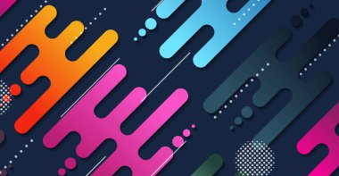 Soyut minimum geometrik şekil arkaplanı ve gradyanı. Dinamik şekiller bileşimi