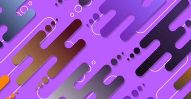 Soyut minimum geometrik şekil arkaplanı ve gradyanı. Dinamik şekiller bileşimi