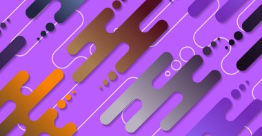 Soyut minimum geometrik şekil arkaplanı ve gradyanı. Dinamik şekiller bileşimi