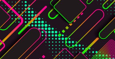 Soyut modern geometrik şekil arkaplanı ve gradyanı. Dinamik şekiller bileşimi