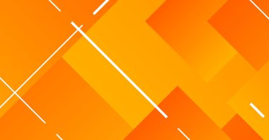 Beyaz çizgilerle kesişen sarı ve turuncu dikdörtgenler içeren koyu ve renkli bir tasarım. Modern arkaplan ve tasarım elemanları için ideal