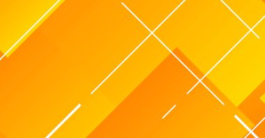 Beyaz geometrik çizgilerle kesişen sarı ve turuncu katmanlı modern bir soyut tasarım. Çağdaş arka planlar ve dijital sanat projeleri için ideal.