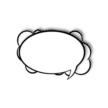 Katmanlı sanat konuşma baloncukları yarım tonlu gölgeler içeriyor. Çizgi roman, sosyal medya paylaşımları, reklamlar ve grafik tasarım projeleri için ideal.