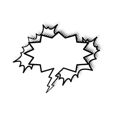 Katmanlı sanat konuşma baloncukları yarım tonlu gölgeler içeriyor. Çizgi roman, sosyal medya paylaşımları, reklamlar ve grafik tasarım projeleri için ideal.