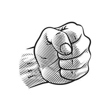 İşleme tarzında detaylı bir çizim çizimi. Yumruk darbelerini güçlü bir duruşta tasvir ediyor. Bu sanat eseri güç, eylem ve kararlılığı yakalar..