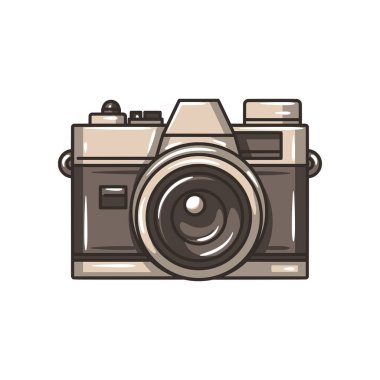 A vibrant collection of vintage and retro camera illustrations in full color. This artwork celebrates the charm of classic photography with a modern and artistic touch. clipart