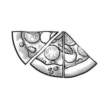 Her biri pepperoni, mantar, zeytin ve erimiş peynir gibi çeşitli malzemelerle süslenmiş çoklu pizzalardan oluşan ayrıntılı ve zarif bir koleksiyon..