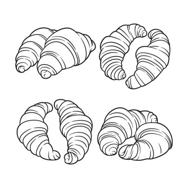 Çeşitli tasarımlarda kruvasanların yer aldığı minimalist çizgilerden oluşan bir koleksiyon..