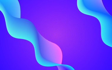 Zarif dalga eğrileri olan yüksek mavi-pembe soyut bir arkaplan. Bu vektör şablonu iş afişleri, arkaplan, prestijli kuponlar, lüks davetiyeler ve web sitesi tasarımı için mükemmeldir..