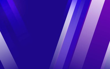 Geometrik beyaz ışık şeritli modern fütürist mavi ve mor gradyan arkaplan. İş sunumları, pazarlama reklamları, iniş sayfaları, posterler ve şablonlar için ideal.