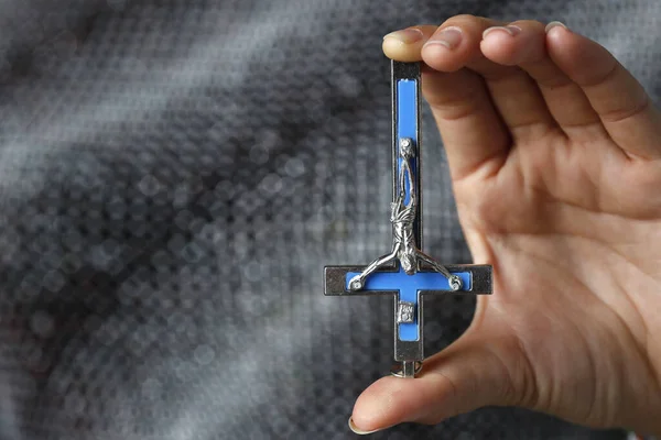 stock image  Inverted crucifix is an anti-Christian symbol. Ho Chi Minh City. Vietnam. 