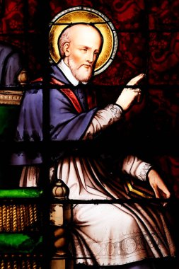 Notre Dame de Beaune Bazilikası. Francis de Sales, Cenevre Piskoposu. Thibaut 1865. Beaune. Fransa. 