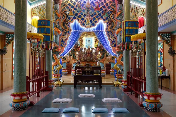 Templo Cao Dai Altar Mayor Hue Vietnam — Foto de Stock